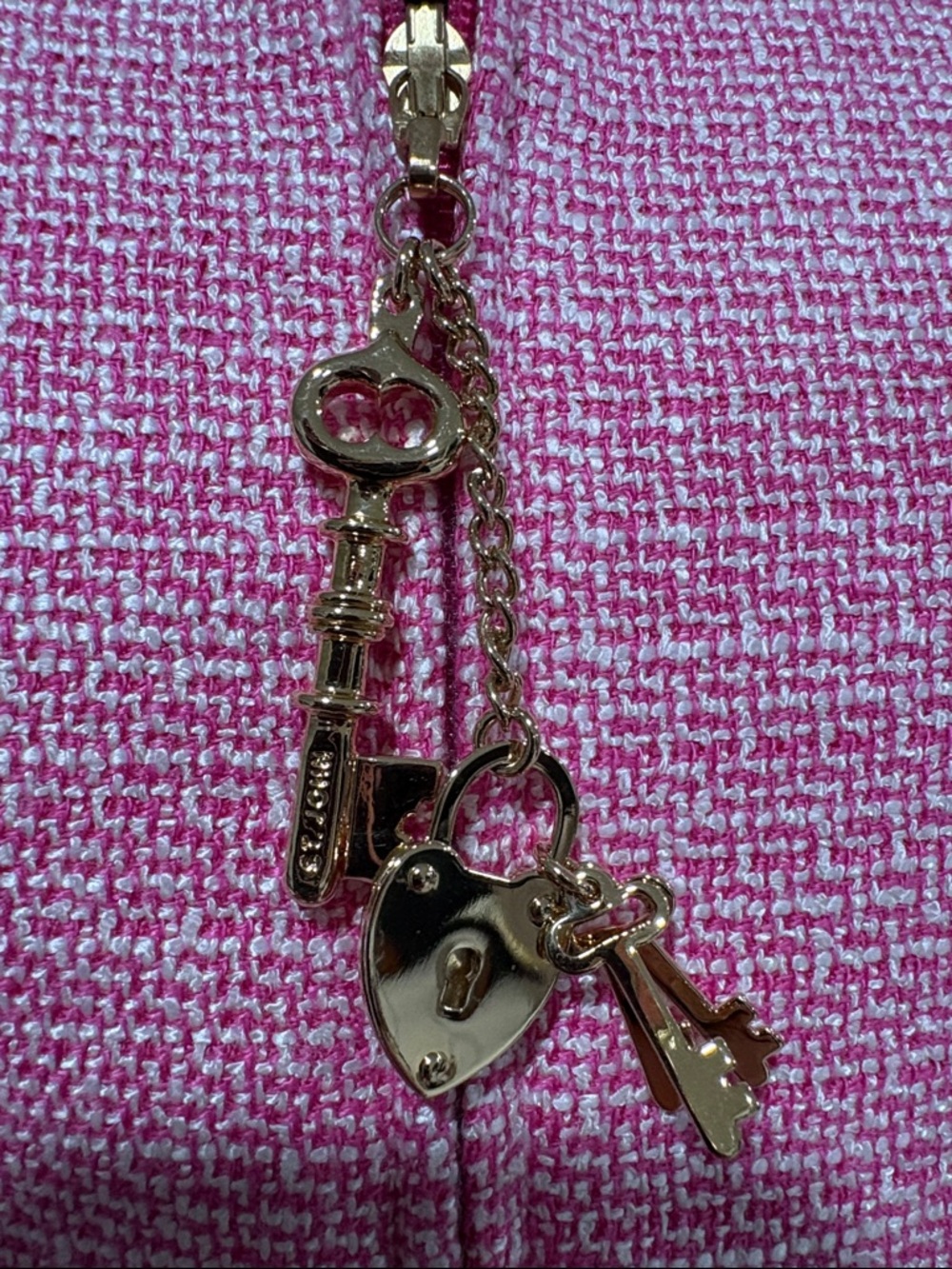 St. John Sport by Marie Gray Pink Tweed Zip-Front Jacket - Picture 3 of 9
